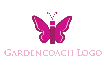 letter i incorporated with butterfly logo