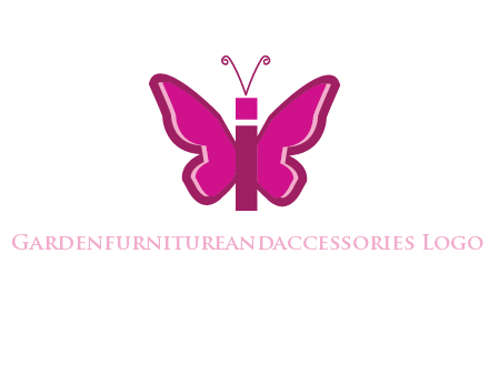 letter i incorporated with butterfly logo