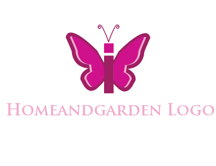 letter i incorporated with butterfly logo