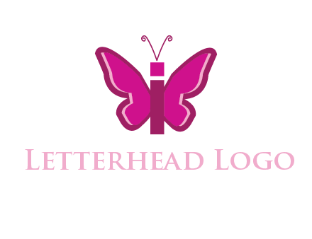 letter i incorporated with butterfly logo