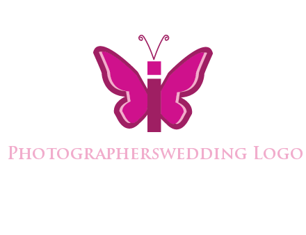 letter i incorporated with butterfly logo