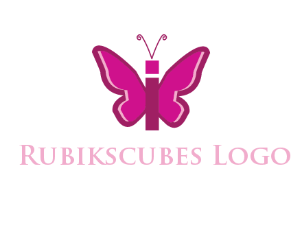 letter i incorporated with butterfly logo