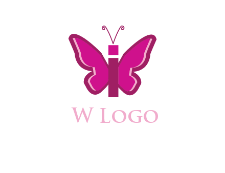 letter i incorporated with butterfly logo