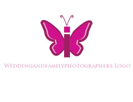 letter i incorporated with butterfly logo