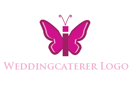 letter i incorporated with butterfly logo