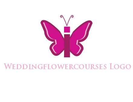 letter i incorporated with butterfly logo