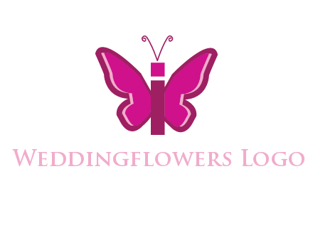 letter i incorporated with butterfly logo