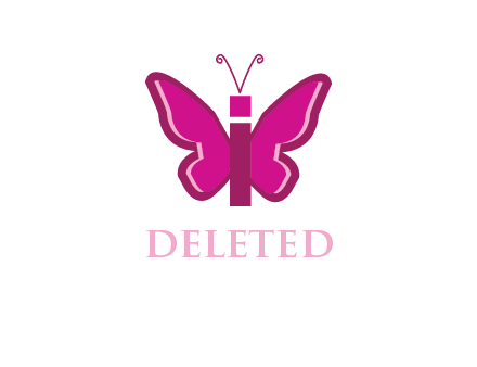 letter i incorporated with butterfly logo