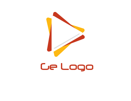 abstract play button logo