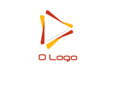 abstract play button logo