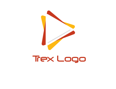 abstract play button logo