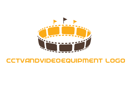 film reel incorporated with stadium logo