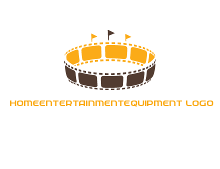 film reel incorporated with stadium logo