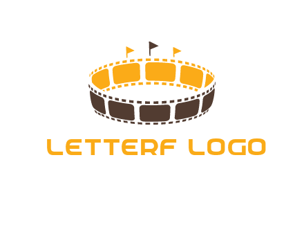 film reel incorporated with stadium logo