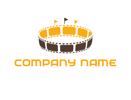 film reel incorporated with stadium logo