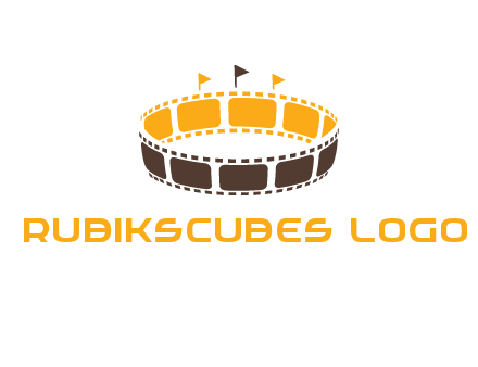 film reel incorporated with stadium logo