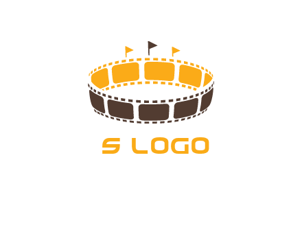 film reel incorporated with stadium logo