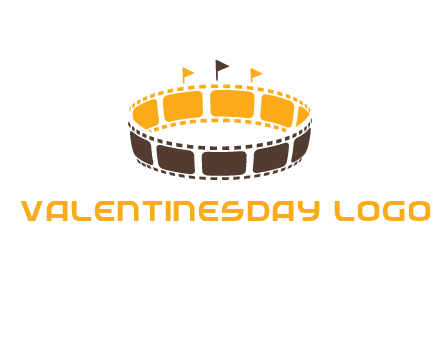 film reel incorporated with stadium logo