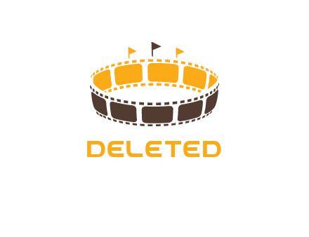 film reel incorporated with stadium logo