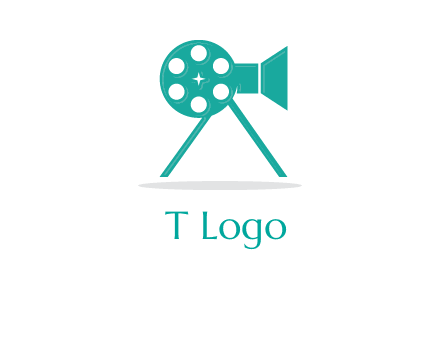 film reel incorporated with camera logo