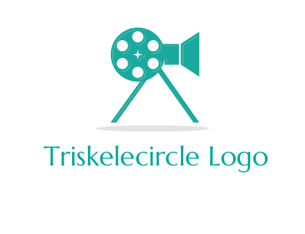 film reel incorporated with camera logo