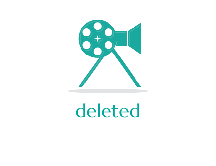 film reel incorporated with camera logo