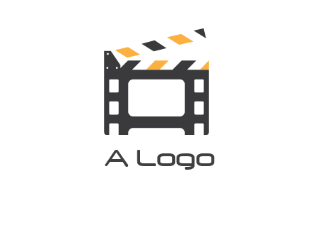 film reel incorporated with clapper board logo