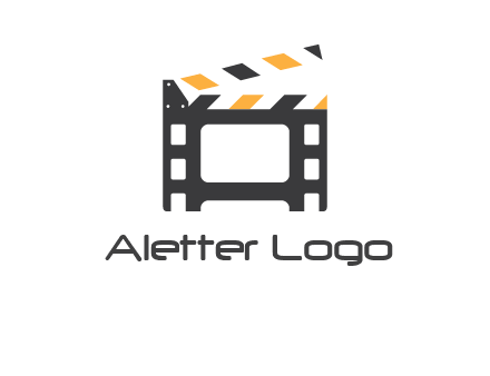 film reel incorporated with clapper board logo