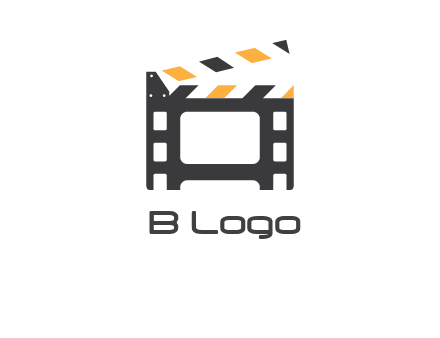 film reel incorporated with clapper board logo