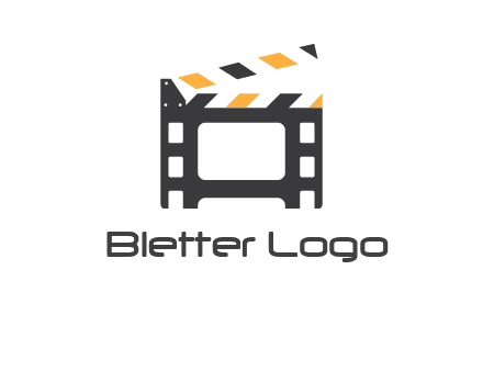 film reel incorporated with clapper board logo