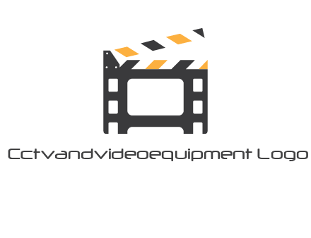 film reel incorporated with clapper board logo