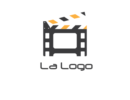 film reel incorporated with clapper board logo