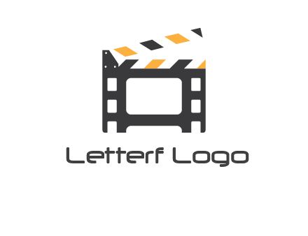 film reel incorporated with clapper board logo