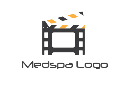 film reel incorporated with clapper board logo