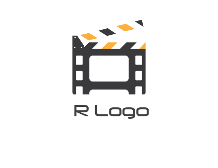 film reel incorporated with clapper board logo