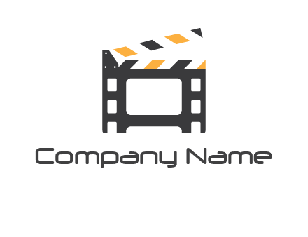 film reel incorporated with clapper board logo