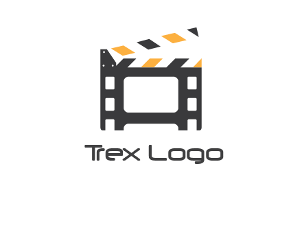 film reel incorporated with clapper board logo