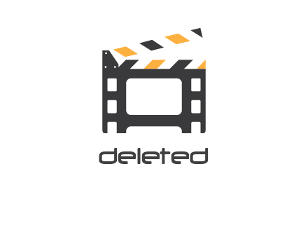 film reel incorporated with clapper board logo