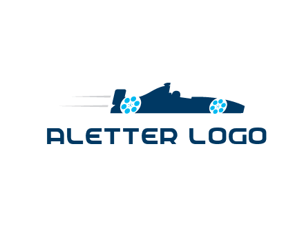 film reel incorporated with racing car logo