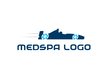 film reel incorporated with racing car logo