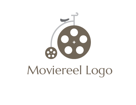 bicycle made of film reels logo