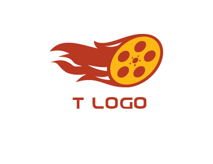 film reel incorporated with fire logo