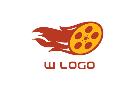 film reel incorporated with fire logo