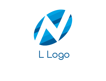 letter N inside oval shape logo