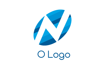 letter N inside oval shape logo