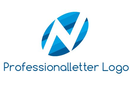 letter N inside oval shape logo