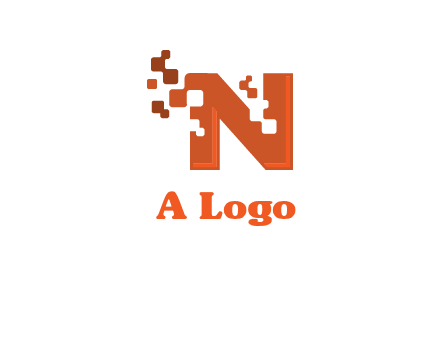 digital letter N logo