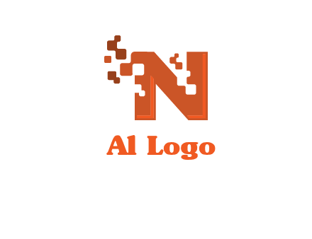 digital letter N logo