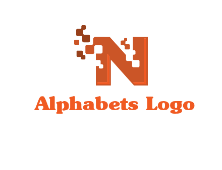 digital letter N logo