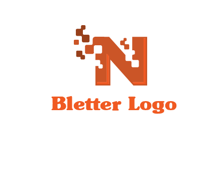 digital letter N logo